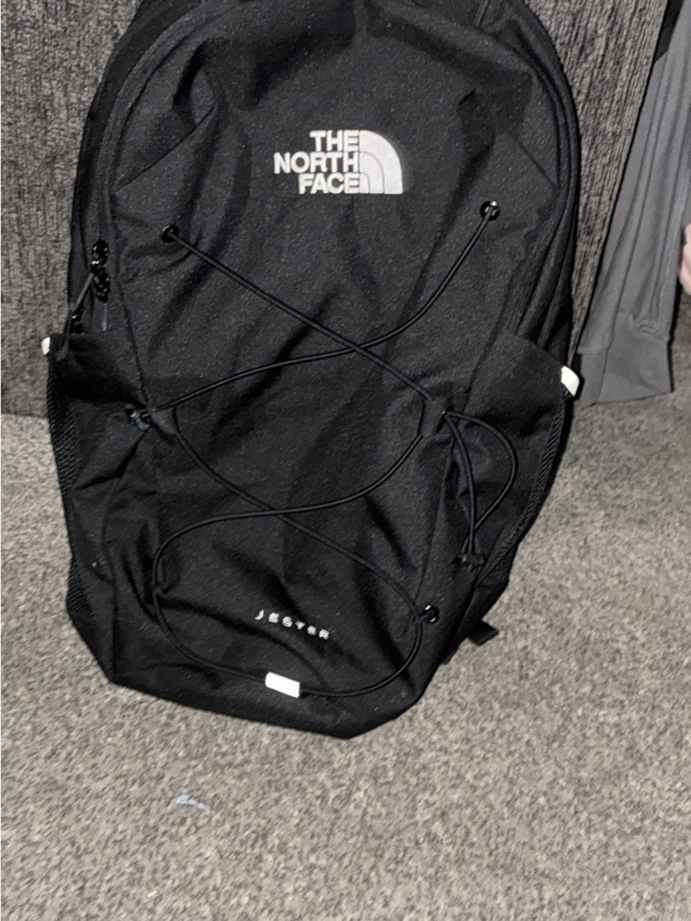 The North Face Black Jester Backpack with Front Bungee